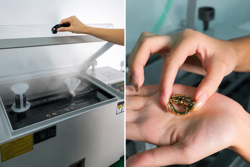Salt spray testing helps evaluate surface stability, plating performance, and corrosion resistance before bulk production.